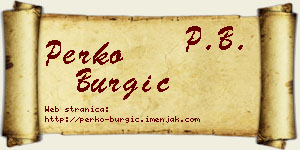 Perko Burgić vizit kartica